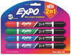 A Picture of product SAN-1944655 EXPO® 2-in-1 Dry Erase Markers,  8 Assorted Colors, Medium, 4/Pack