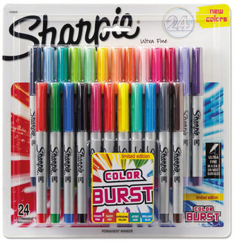 Sharpie® Ultra Fine Tip Permanent Marker,  Color Burst Assortment, 24/Pack