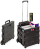 A Picture of product SAF-4054BL Safco® 1.2 Cu. Ft. Capacity Stow-Away® Crate,  16-1/2 x 14-1/2 x 39, Black
