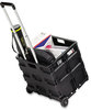 A Picture of product SAF-4054BL Safco® 1.2 Cu. Ft. Capacity Stow-Away® Crate,  16-1/2 x 14-1/2 x 39, Black