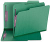 A Picture of product SMD-14938 Smead™ Colored Pressboard Fastener Folders with SafeSHIELD® Coated Fasteners 2" Expansion, 2 Letter Size, Green, 25/Box