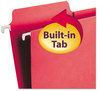 A Picture of product SMD-64096 Smead™ FasTab® Hanging Folders Letter Size, 1/3-Cut Tabs, Red, 20/Box