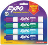 A Picture of product SAN-1927522 EXPO® Dry Erase Marker,  Chisel Tip, Vibrant Color Mix, 4/Pack