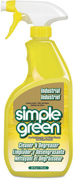 Simple Green® Industrial Cleaner & Degreaser,  Concentrated, Lemon, 24 oz Bottle, 12/Carton