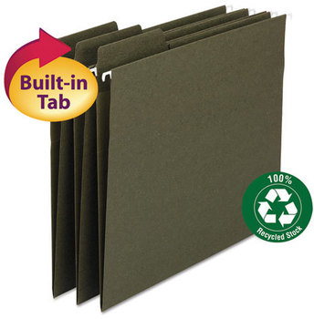 Smead™ FasTab® Hanging Folders Legal Size, 1/3-Cut Tabs, Standard Green, 20/Box