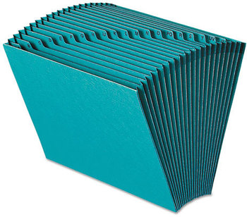 Smead™ Heavy-Duty Indexed Expanding Open Top Color Files 21 Sections, 1/21-Cut Tabs, Letter Size, Teal