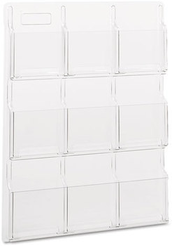Safco® Reveal™ Clear Literature Displays 9 Compartments, 30w x 2d 36.75h,