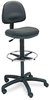 A Picture of product SAF-3401BL Safco® Precision Extended-Height Swivel Stool with Adjustable Footring Supports Up to 250 lb, 23" 33" Seat Height, Black Fabric