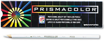 Prismacolor® Premier® Colored Pencil,  White Lead/Barrel, Dozen