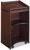 A Picture of product SAF-8918MH Safco® Executive Mobile Lectern,  25-1/4w x 19-3/4d x 46h, Mahogany