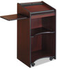 A Picture of product SAF-8918MH Safco® Executive Mobile Lectern,  25-1/4w x 19-3/4d x 46h, Mahogany