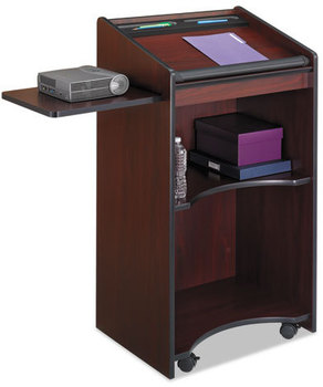 Safco® Executive Mobile Lectern,  25-1/4w x 19-3/4d x 46h, Mahogany