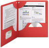 A Picture of product SMD-87980 Smead™ Lockit® Two-Pocket Folders in Textured Stock Folder, Paper, 100-Sheet Capacity, 11 x 8.5, Red, 25/Box