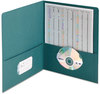 A Picture of product SMD-87867 Smead™ Two-Pocket Folders Folder, Textured Paper, 100-Sheet Capacity, 11 x 8.5, Teal, 25/Box