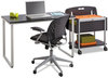 A Picture of product SAF-1943BLSL Safco® Steel Desk 47.25" x 24" 28.75", Black/Silver