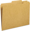 A Picture of product SMD-10776 Smead™ Guide Height Reinforced Heavyweight Kraft File Folder 2/5-Cut Tabs: Right of Center, Letter, 0.75" Expansion, Brown, 100/Box