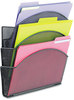 A Picture of product SAF-4175BL Safco® Onyx™ Magnetic Mesh Panel Accessories 3 File Pocket, 13 x 4.25 13.5. Black