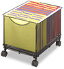 A Picture of product SAF-5211BL Safco® Onyx™ Mesh Mobile File Cube Metal, 1 Bin, 13.5" x 16.75" 13", Black