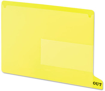 Smead™ Colored Poly Out Guides with Pockets 1/3-Cut End Tab, 8.5 x 11, Yellow, 25/Box