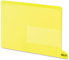 A Picture of product SMD-61956 Smead™ Colored Poly Out Guides with Pockets 1/3-Cut End Tab, 8.5 x 11, Yellow, 25/Box
