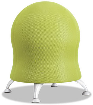 Safco® Zenergy™ Ball Chair Backless, Supports Up to 250 lb, Grass Fabric Seat, Silver Base