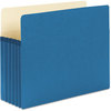 A Picture of product SMD-73235 Smead™ Colored File Pockets 5.25" Expansion, Letter Size, Blue