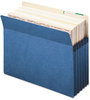 A Picture of product SMD-73235 Smead™ Colored File Pockets 5.25" Expansion, Letter Size, Blue