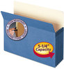 A Picture of product SMD-73235 Smead™ Colored File Pockets 5.25" Expansion, Letter Size, Blue