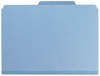 A Picture of product SMD-21530 Smead™ Expanding Recycled Heavy Pressboard Folders 1/3-Cut Tabs: Assorted, Letter Size, 1" Expansion, Blue, 25/Box
