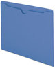 A Picture of product SMD-75502 Smead™ Colored File Jackets with Reinforced Double-Ply Tab Straight Letter Size, Blue, 100/Box