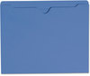 A Picture of product SMD-75502 Smead™ Colored File Jackets with Reinforced Double-Ply Tab Straight Letter Size, Blue, 100/Box