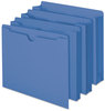 A Picture of product SMD-75502 Smead™ Colored File Jackets with Reinforced Double-Ply Tab Straight Letter Size, Blue, 100/Box