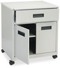 A Picture of product SAF-1870GR Safco® Steel Machine Stand with Pullout Drawer Engineered Wood, 3 Shelves, 1 25" x 20" 29.75", Gray