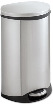 Safco® Step-On Medical Receptacle,  12.5gal, Stainless Steel