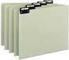 A Picture of product SMD-50576 Smead™ Alphabetic Top Tab Indexed File Guide Set 1/5-Cut A to Z, 8.5 x 11, Green, 25/Set