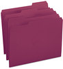 A Picture of product SMD-13093 Smead™ Colored File Folders 1/3-Cut Tabs: Assorted, Letter Size, 0.75" Expansion, Maroon, 100/Box
