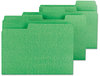 A Picture of product SMD-11985 Smead™ SuperTab® Colored File Folders 1/3-Cut Tabs: Assorted, Letter Size, 0.75" Expansion, 11-pt Stock, Green, 100/Box