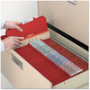 A Picture of product SMD-14095 Smead™ Eight-Section Colored Pressboard Top Tab Classification Folders with SafeSHIELD® Coated Fasteners 8 3 Dividers, Letter Size, Bright Red, 10/Box