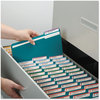 A Picture of product SMD-13134 Smead™ Reinforced Top Tab Colored File Folders 1/3-Cut Tabs: Assorted, Letter Size, 0.75" Expansion, Teal, 100/Box