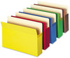 A Picture of product SMD-74892 Smead™ Colored File Pockets 3.5" Expansion, Legal Size, Assorted Colors, 5/Pack