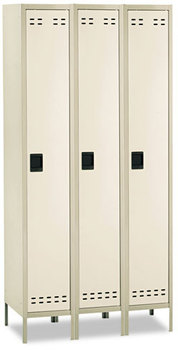 Safco® Single-Tier Lockers Three-Column Locker, 36w x 18d 78h, Two-Tone Tan