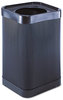 A Picture of product SAF-9790BL Safco® At-Your-Disposal® Receptacle,  Square, Polyethylene, 38gal, Black