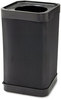 A Picture of product SAF-9790BL Safco® At-Your-Disposal® Receptacle,  Square, Polyethylene, 38gal, Black