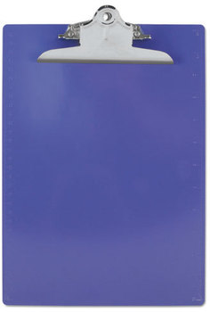 Saunders Recycled Plastic Clipboard with Ruler Edge,  1" Capacity, Holds 8 1/2w x 12h, Purple