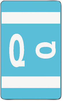 Smead™ AlphaZ® Color-Coded Second Letter Alphabetical Labels Q, 1 x 1.63, Light Blue, 10/Sheet, 10 Sheets/Pack