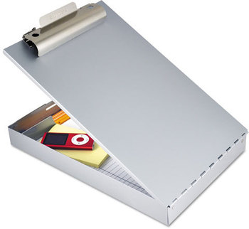 Saunders Redi-Rite™ Aluminum Storage Clipboard,  1" Capacity, Holds 8-1/2w x 12h, Silver