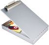 A Picture of product SAU-11017 Saunders Redi-Rite™ Aluminum Storage Clipboard,  1" Capacity, Holds 8-1/2w x 12h, Silver