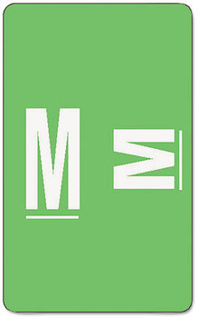 Smead™ AlphaZ® Color-Coded Second Letter Alphabetical Labels M, 1 x 1.63, Light Green, 10/Sheet, 10 Sheets/Pack