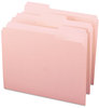 A Picture of product SMD-12643 Smead™ Colored File Folders 1/3-Cut Tabs: Assorted, Letter Size, 0.75" Expansion, Pink, 100/Box