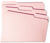 A Picture of product SMD-12643 Smead™ Colored File Folders 1/3-Cut Tabs: Assorted, Letter Size, 0.75" Expansion, Pink, 100/Box